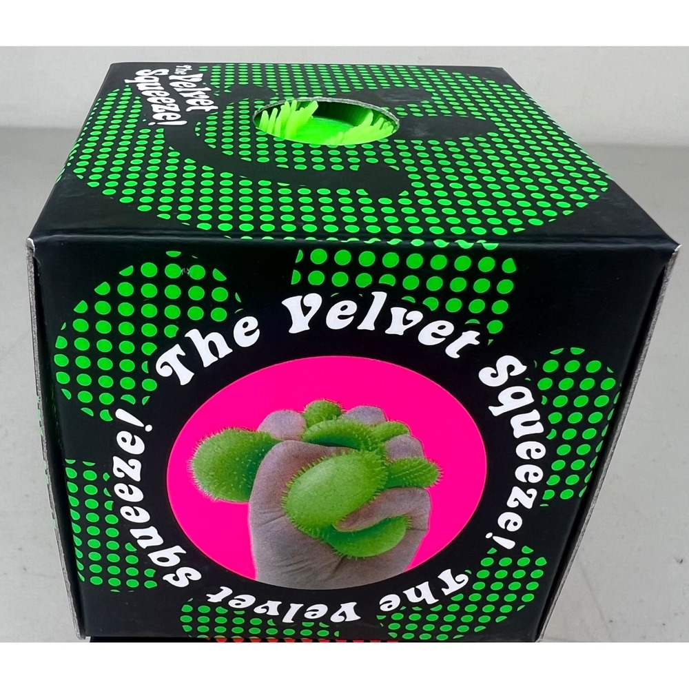 NeeDoh Fuzz Ball Flower Power Green The Velvet Squeeze Sensory Fidget Toy Ball - Picture 2 of 2